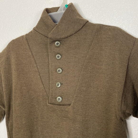 Perfect Knitting Mills Men’s Military 100% Wool Sweater Size L - Picture 2 of 7